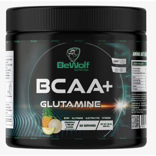 BCAA + Glutamine 620 Gram 62 Porsiyon Ananas-Kavun Aromalı